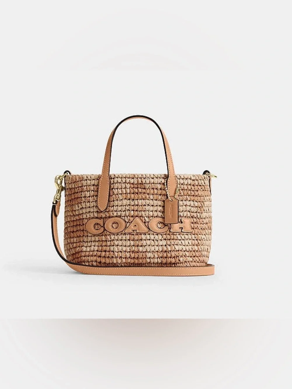 Coach City Mini Tote Bag With Gingham Print NWT